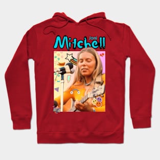 Joni Mitchell  portrait quotes art 90s style retro vintage 80s Hoodie